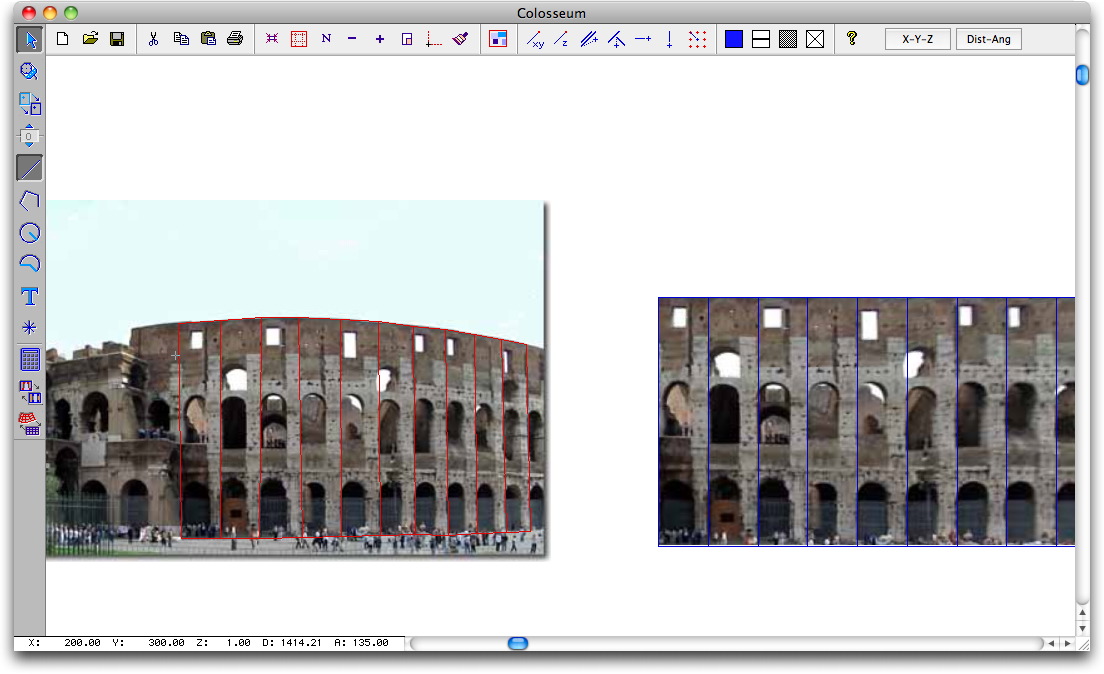 Raddrizzamento della superficie del Colosseo